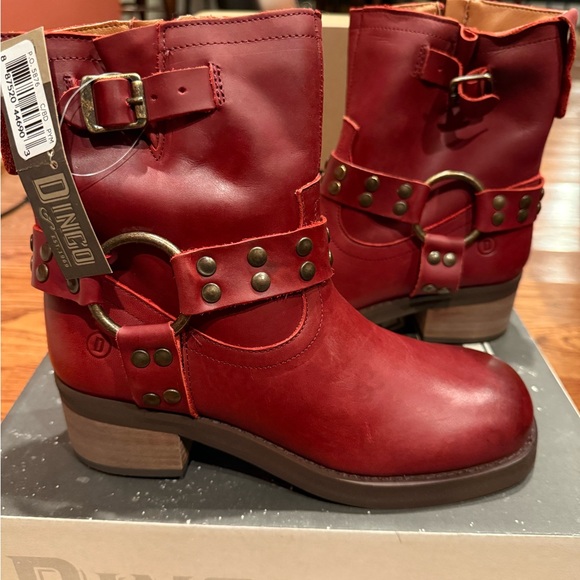dingo Shoes - dingo Red Leather Harness Combat Boots